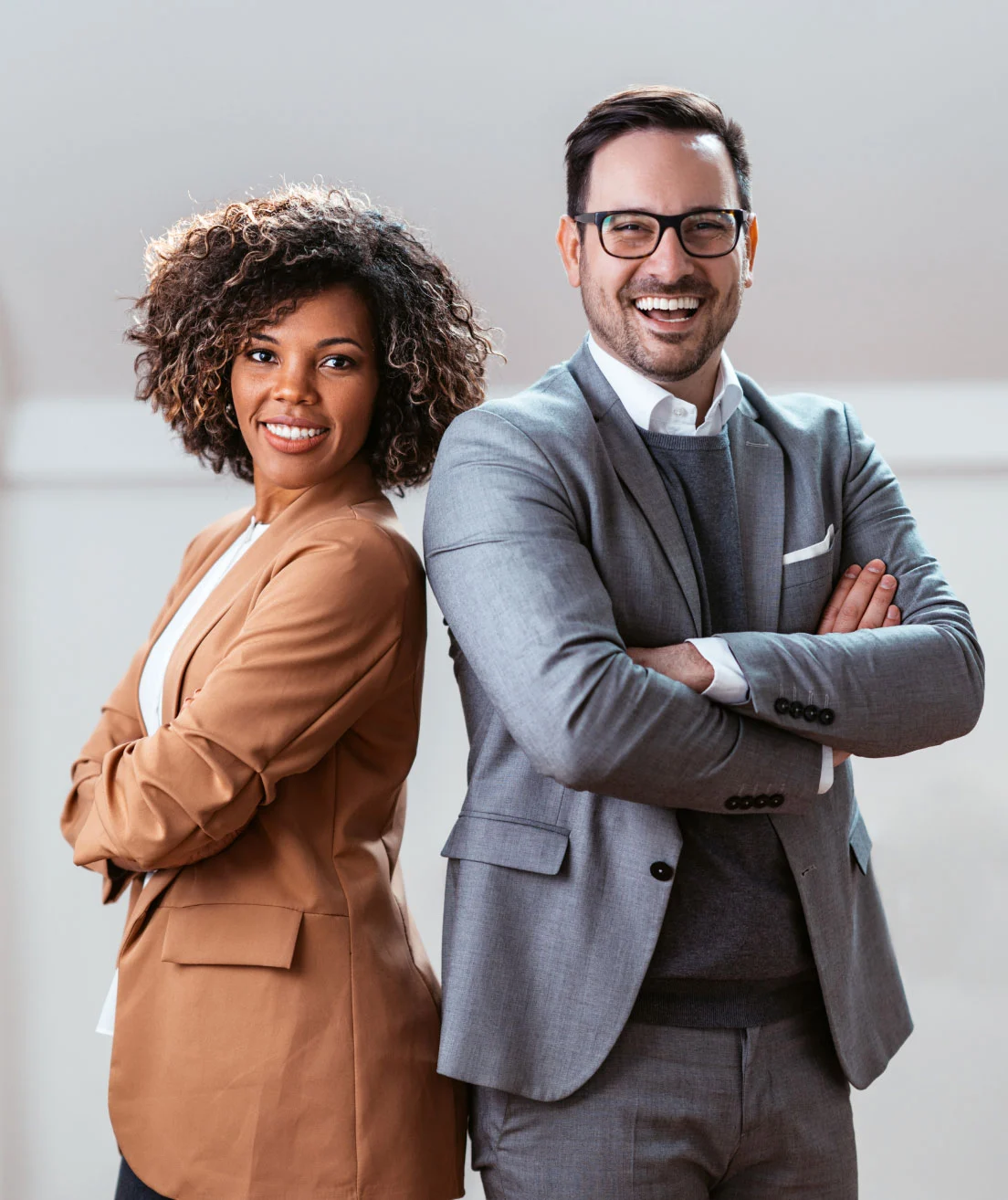 2 people smiling hero